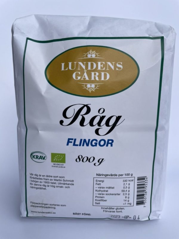 Lundens Gård - Råg Flingor 800g