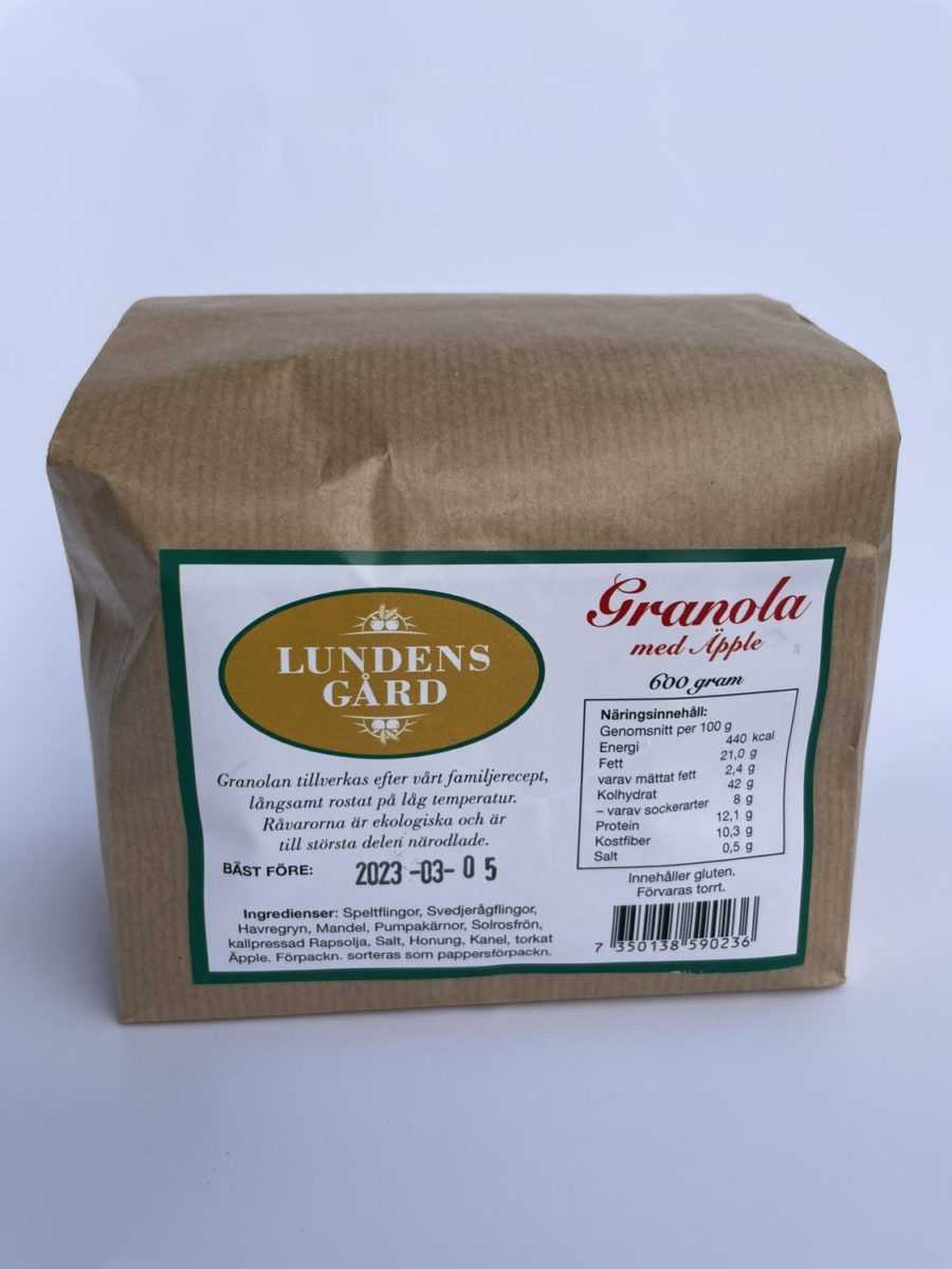 Lundens Gård - Granola med äpple 600g